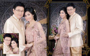 ภาพแต่งงาน คุณกิคคิชญาห์กับคุณสัญญพงศ์ พร้อมชุดไทยสวย สวยที่อาคารฟินาเล่เวดดิ้งสตูดิโอคร้า